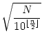 $\displaystyle \sqrt{{ \frac{N}{10^{\lfloor\frac{n}{2}\rfloor}} }}$