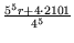 $ {\frac{{5^5r+4 \cdot 2101}}{{4^5}}}$