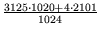 $ {\frac{{3125 \cdot 1020+4 \cdot 2101}}{{1024}}}$