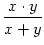 $\displaystyle {\frac{{x\cdot y}}{{x+y}}}$