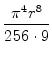 $\displaystyle {\frac{{\pi^4 r^8}}{{256 \cdot 9}}}$